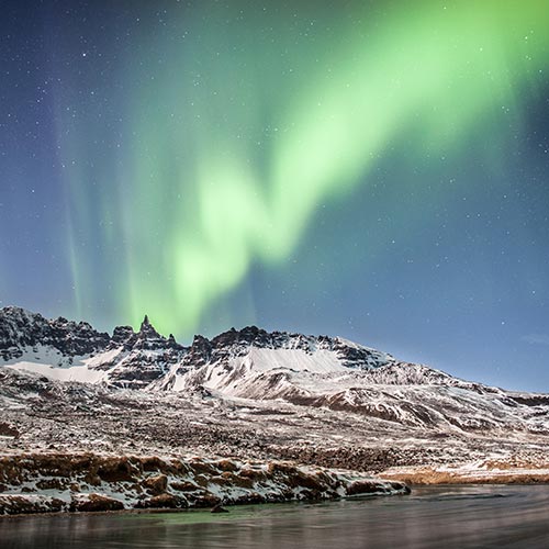 Nordlichter im Eis ©Hoerdur Finnbogason