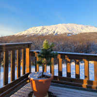 Terrasse Ferienhaus Riversound